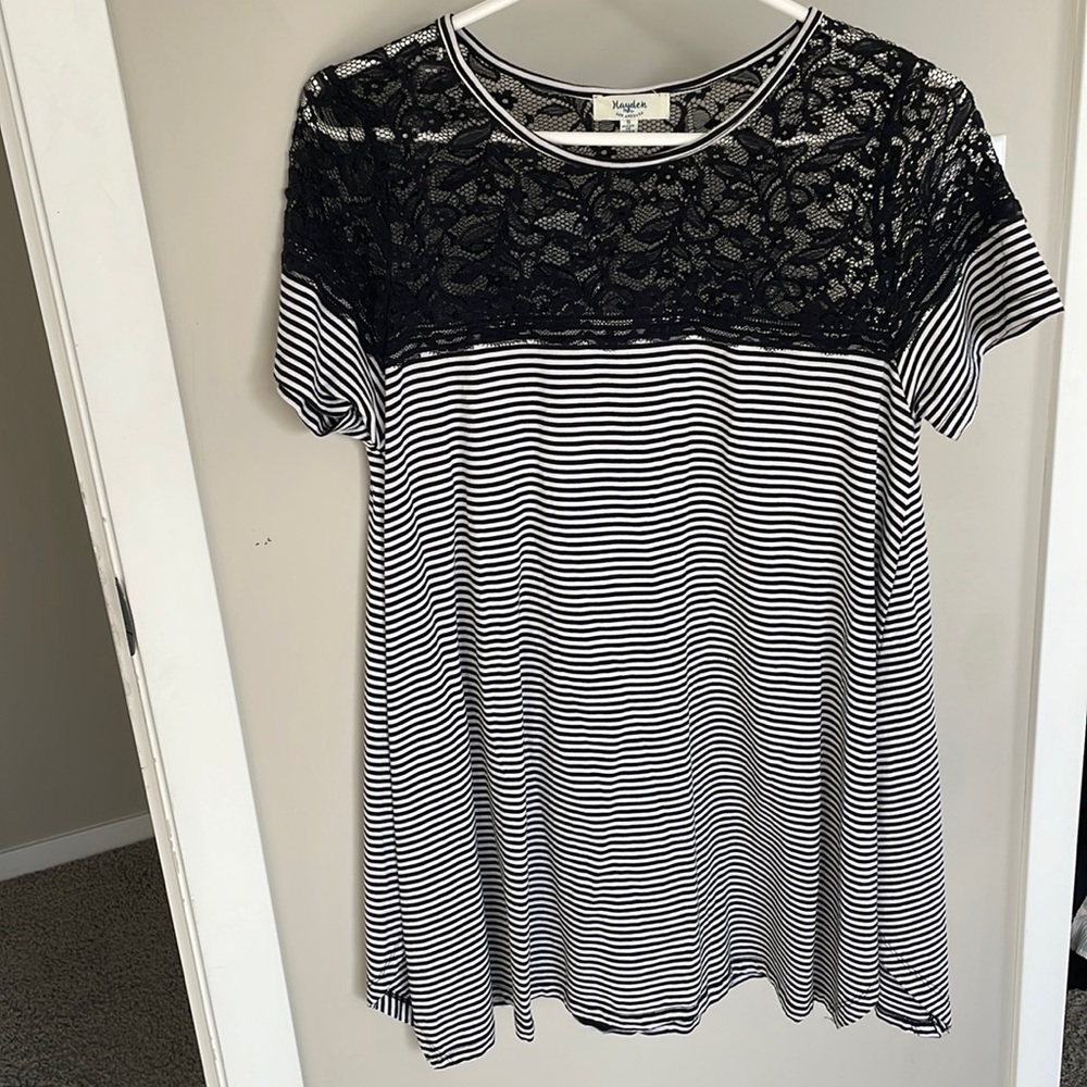 Striped Lace Tunic